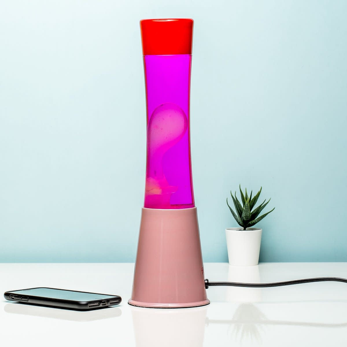 Lava Lamp - pink and red base and pink