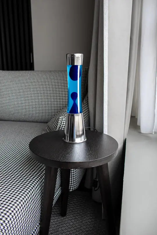 Lava Lamp Chrome & Blue