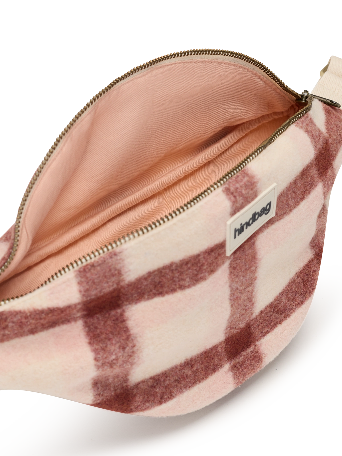 Sac banane Olivia laine tartan rose
