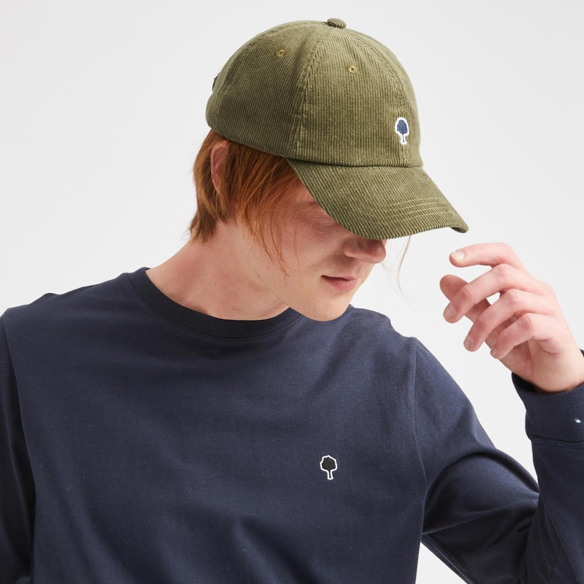 Casquette en Coton Velours Côtelé - Kaki