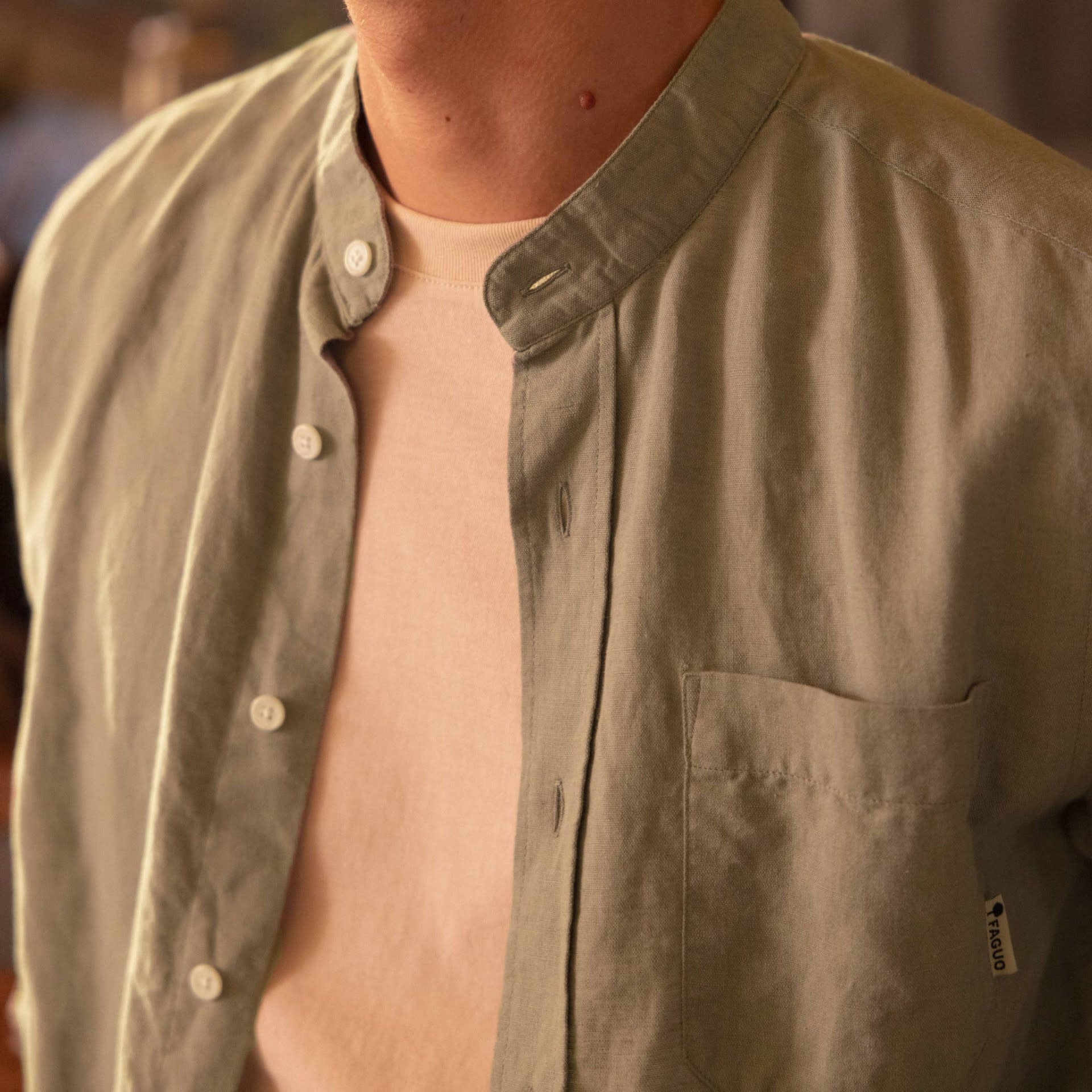 Chemise en Lin Coton Chiavari Faguo