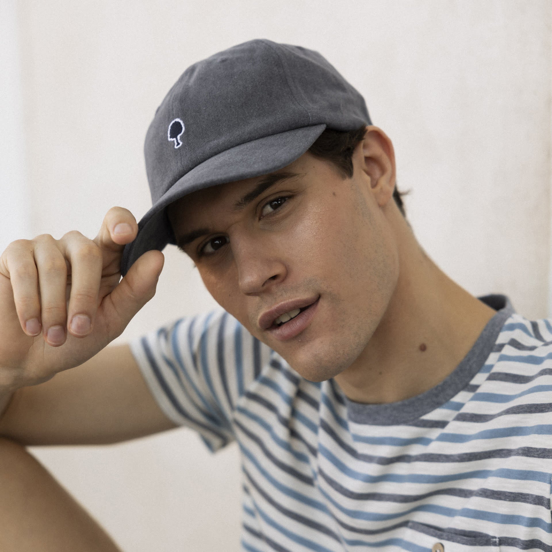 Casquette - Coton Bleu Gris