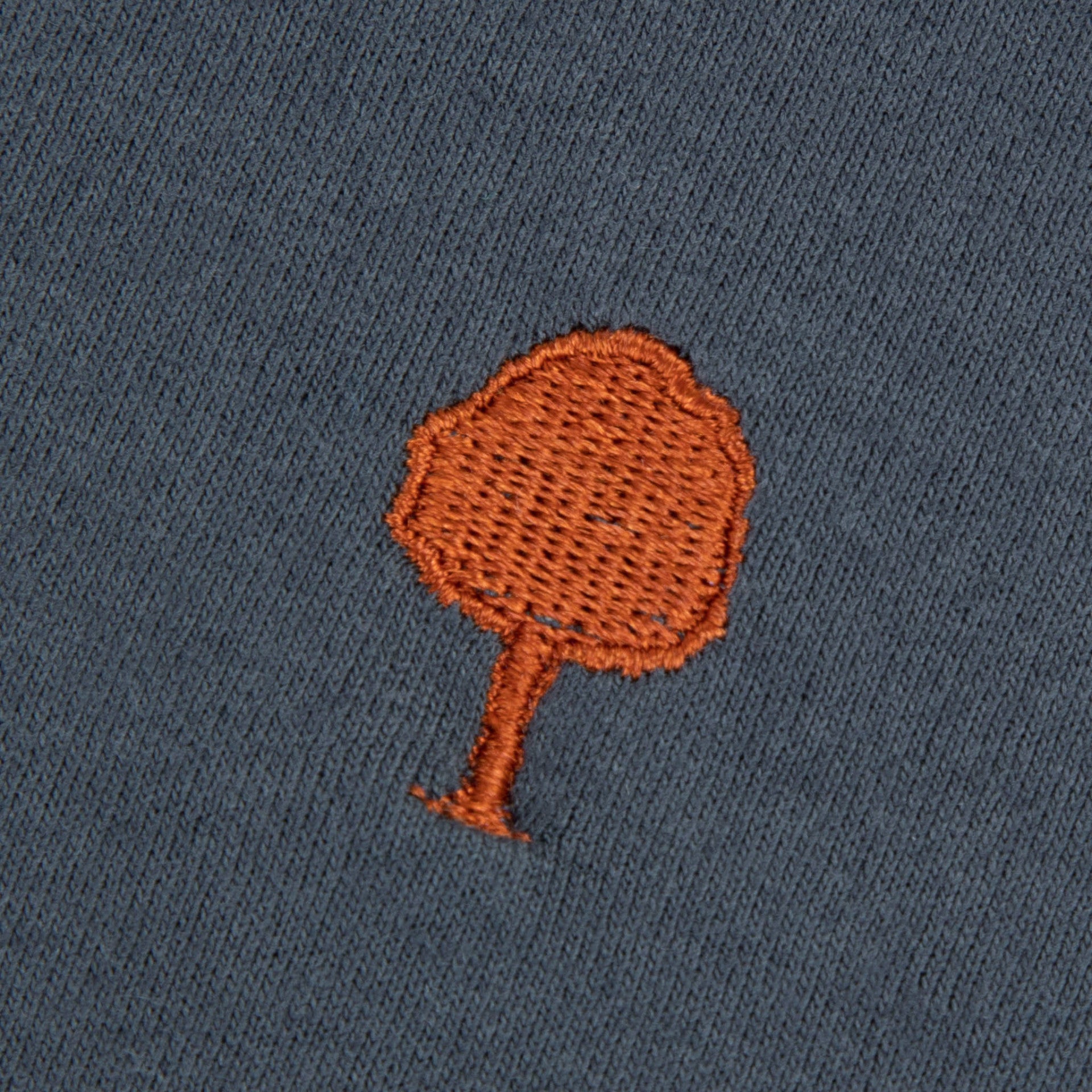 T-shirt en Coton Recyclé - Arcy Arbre Brodé bleu  & Rouge