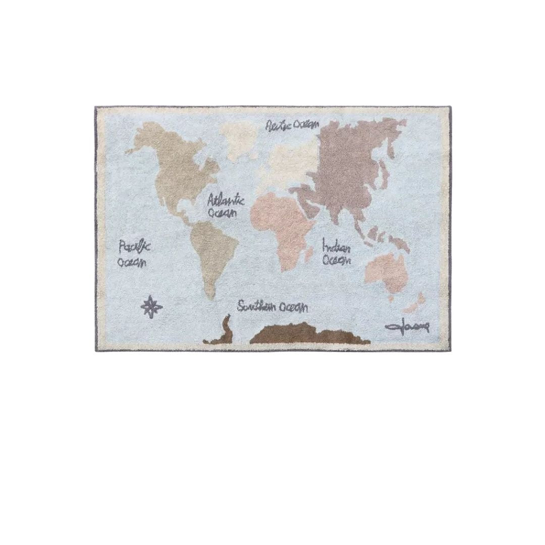Tapis lavable Carte du monde