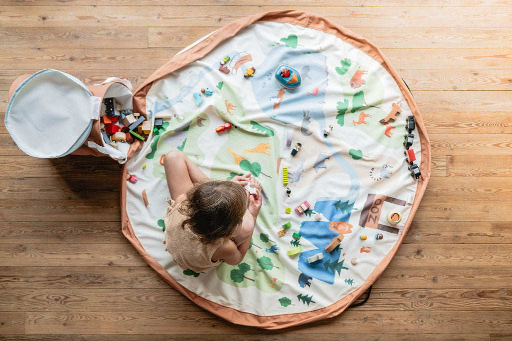 Soo Zoo Play Mat &amp; Toy Basket
