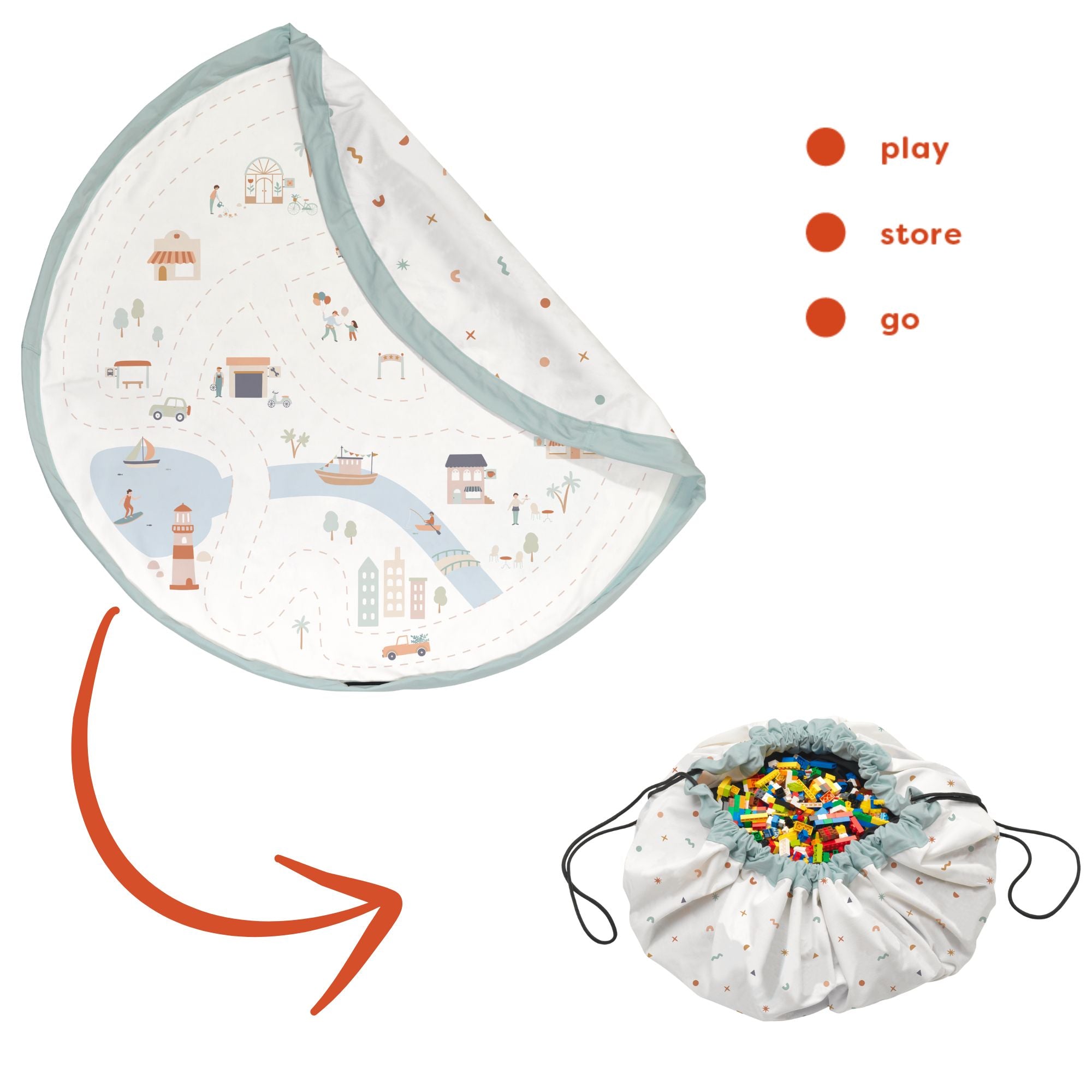Noomad playmat &amp; toy bag - Citymap